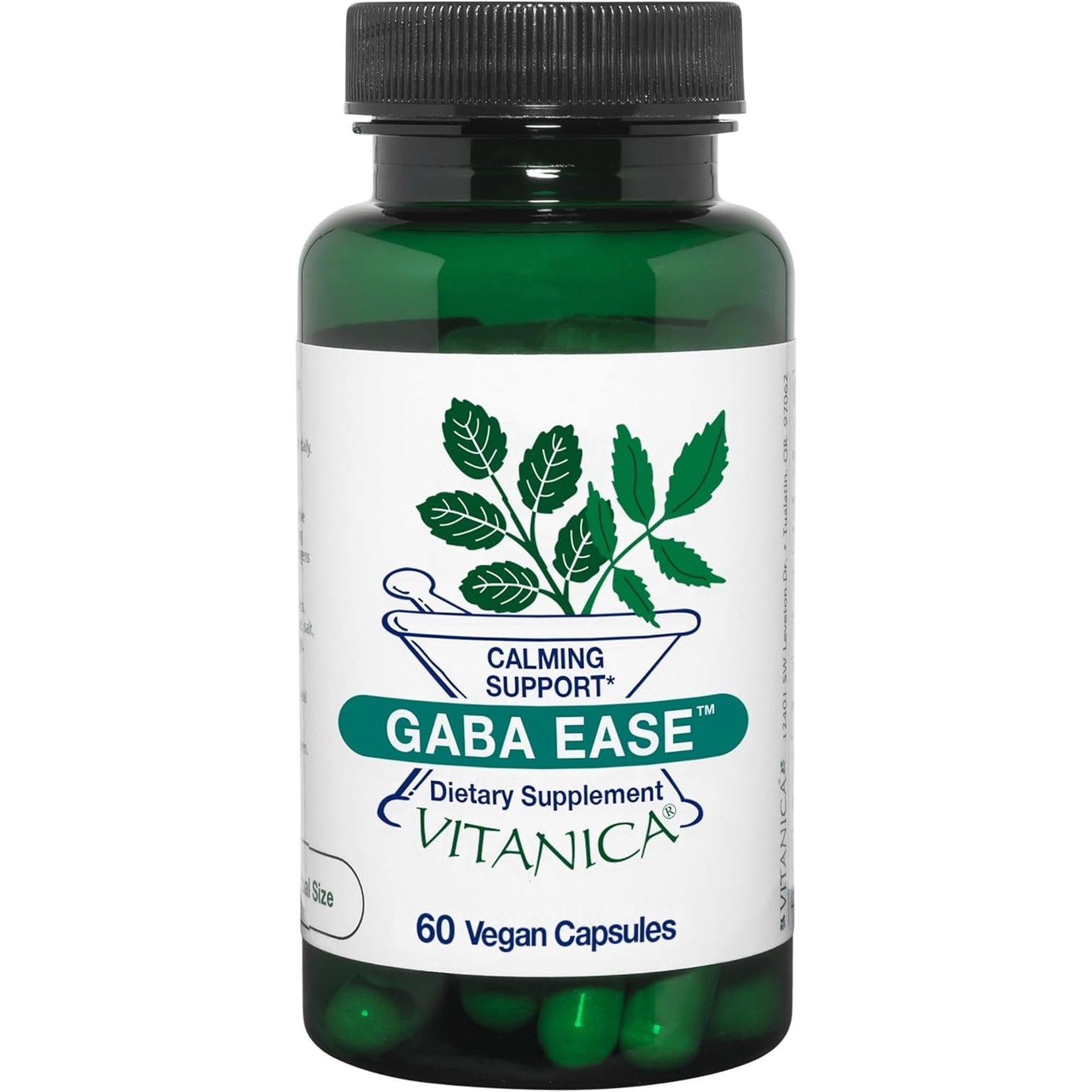 Vitanica, GABA Ease, Calming Support, Vegan, 60 Capsules