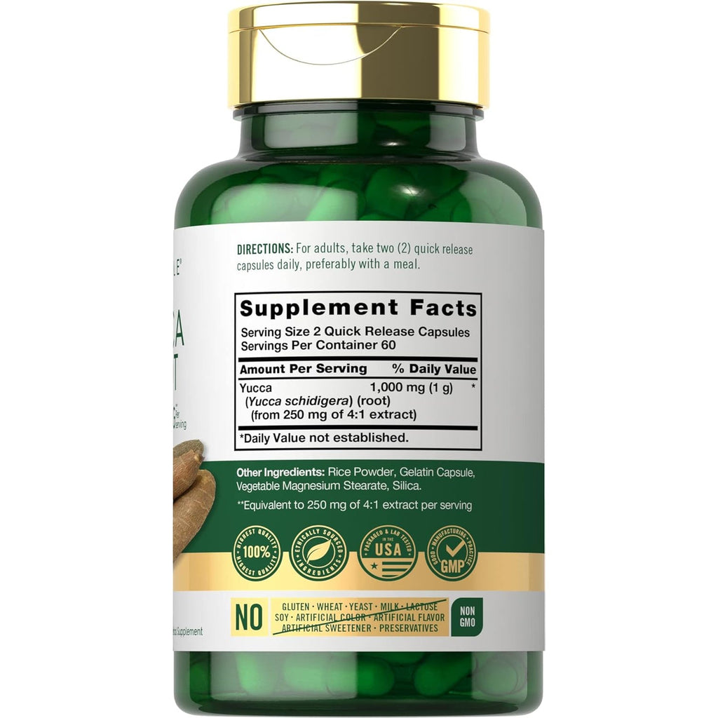 Carlyle Yucca Root Extract | 120 Capsules | Herbal Supplement | Non GMO and Gluten Free