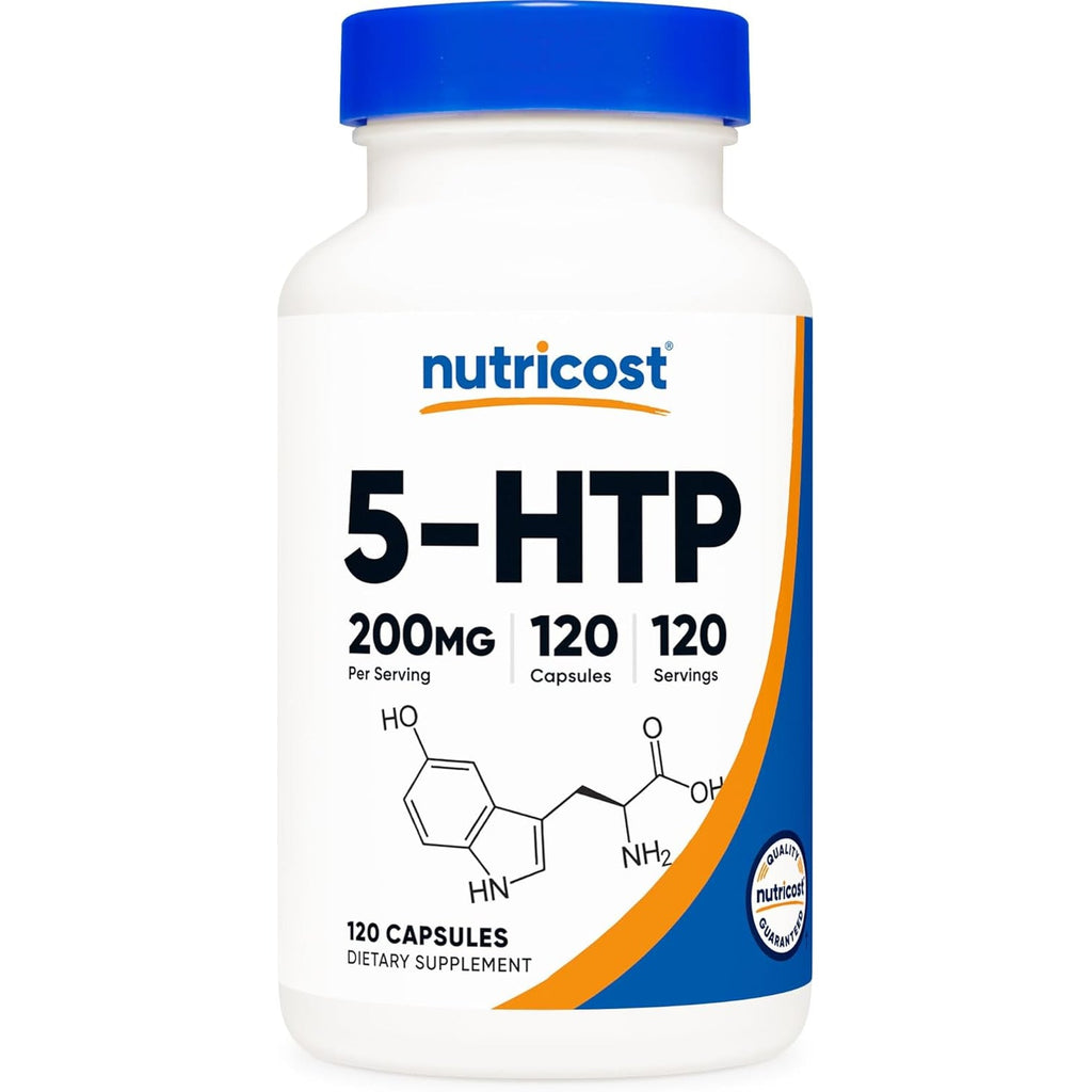 Nutricost 5-HTP 200Mg, 120 Vegetarian Capsules (5-Hydroxytryptophan) - Non-Gmo & Gluten Free