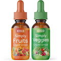 Simply Nature'S Pledge - Fruit and Vegetable Supplements - Liquid Drops - Made with Whole Food Superfoods, Packed Vitamins & Minerals - Soy Free - Made in the USA