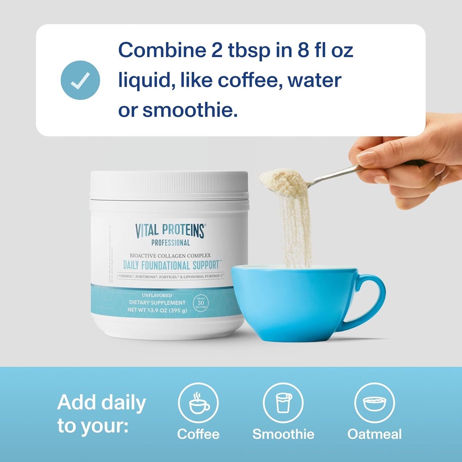Vital Proteins® Professional Daily Foundational Support, 12G Bioactive Collagen Peptides, Reduces Fine Lines & Wrinkles, Supports Joint Mobility**
