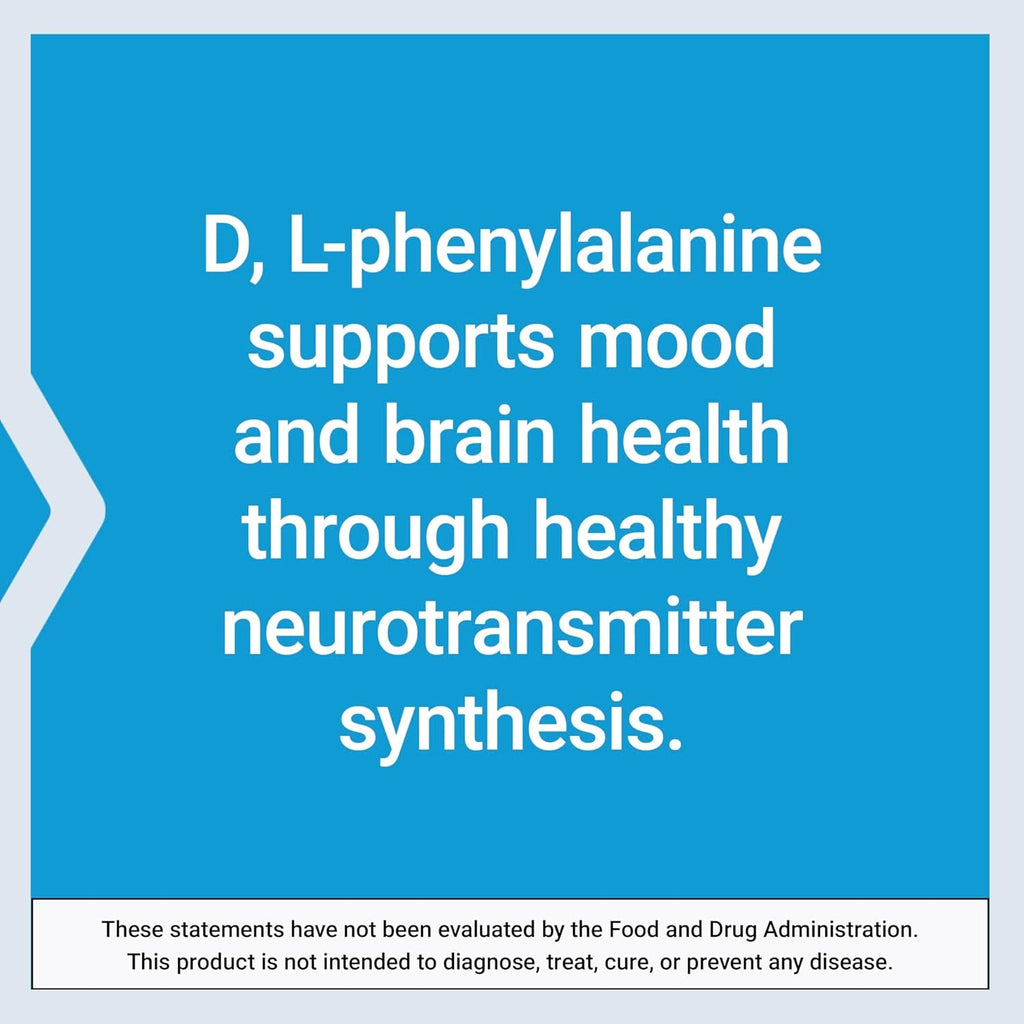 Life Extension D, L-Phenylalanine Capsules, 500 Mg – Supports Mood Health, Promotes Neurotransmitter Health – Gluten-Free, Non-Gmo, Vegetarian – 100 Capsules