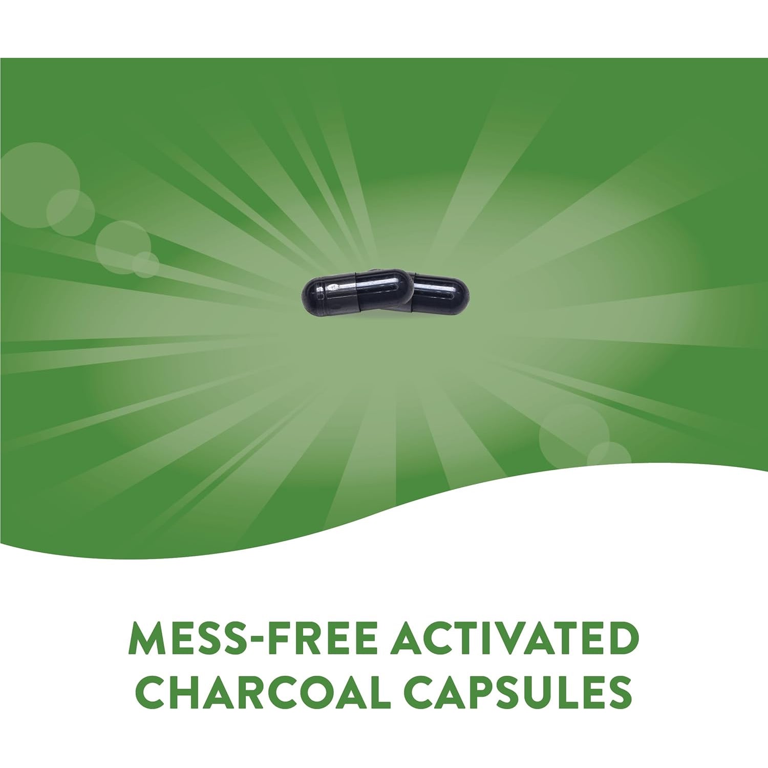 Nature'S Way Activated Charcoal, Binds Unwanted Materials and Gas*, 560Mg per Serving, 360 Capsules
