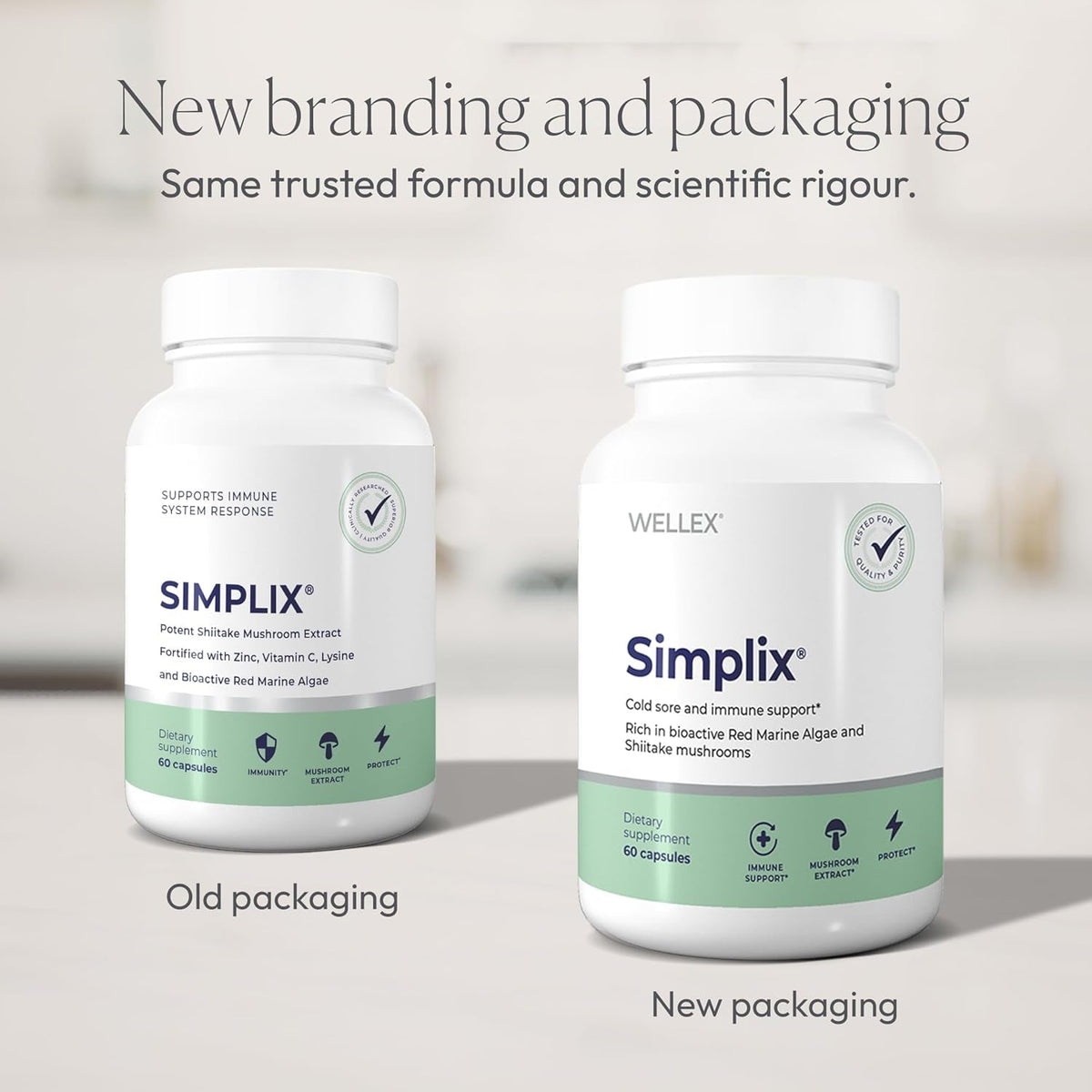 Simplix | Natural Supplement to Strengthen the Immune System | Respond to Outbreaks | Source of Highly Researched Mushroom & Seaweed Polysaccharides 60 Veggie Capsules (1 Pack)