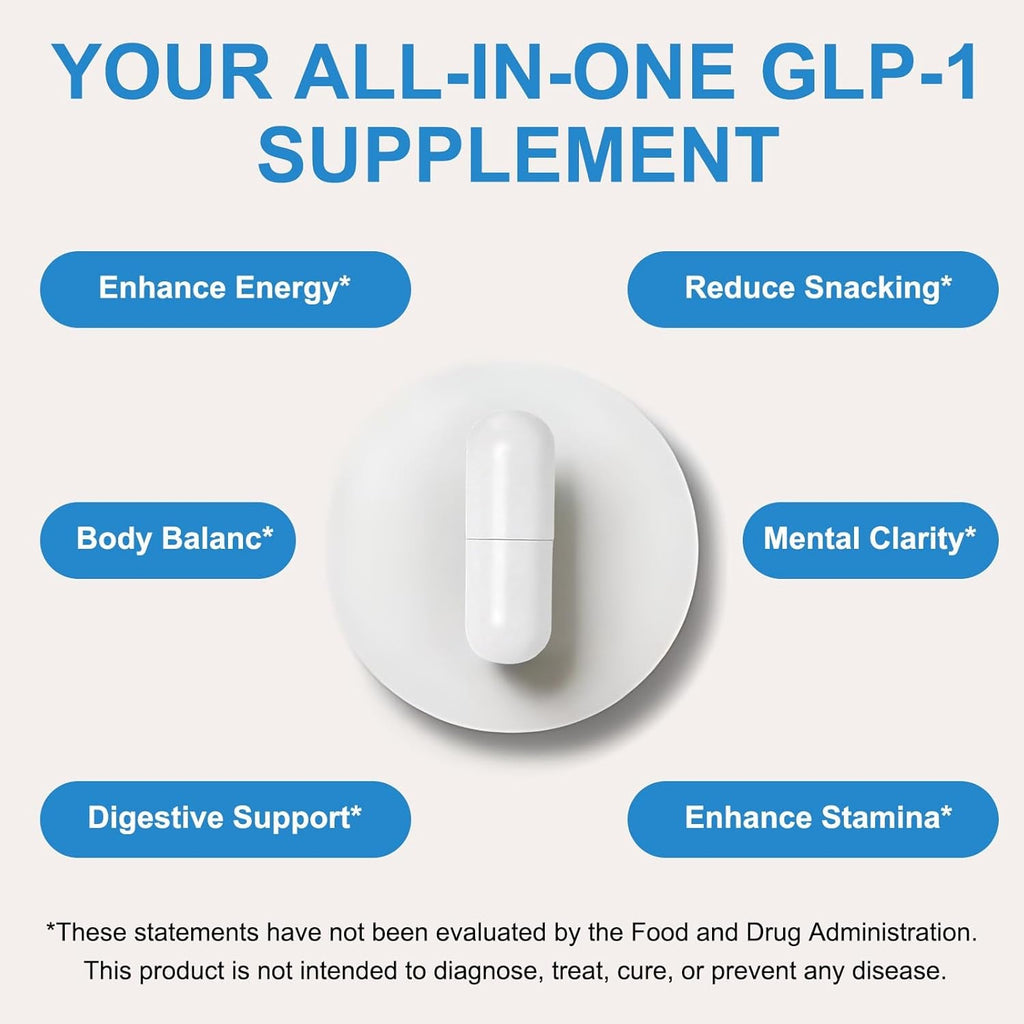 GLP-1 Supplement - Multiple Prebiotic & Probiotic for Appetite & Metabolic Support, GLP1 Activate Natural Formula - 90 Capsules