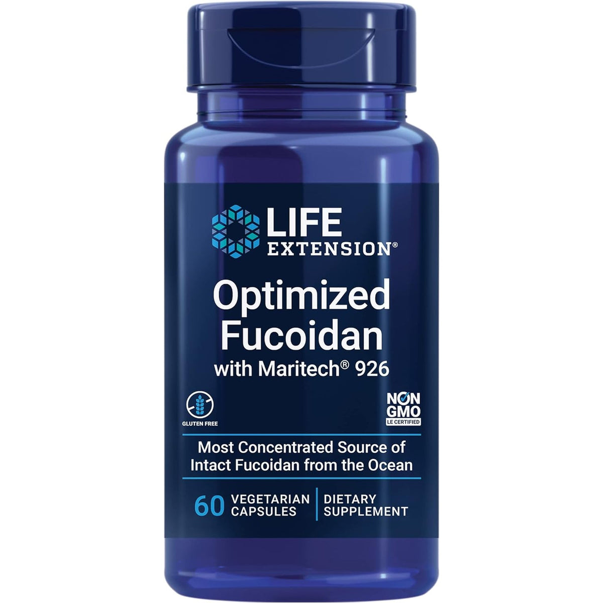 Life Extension Optimized Fucoidan with Maritech® 926, Promotes Healthy Immune Function, Gluten-Free, Non-Gmo, Vegetarian, 60 Capsules