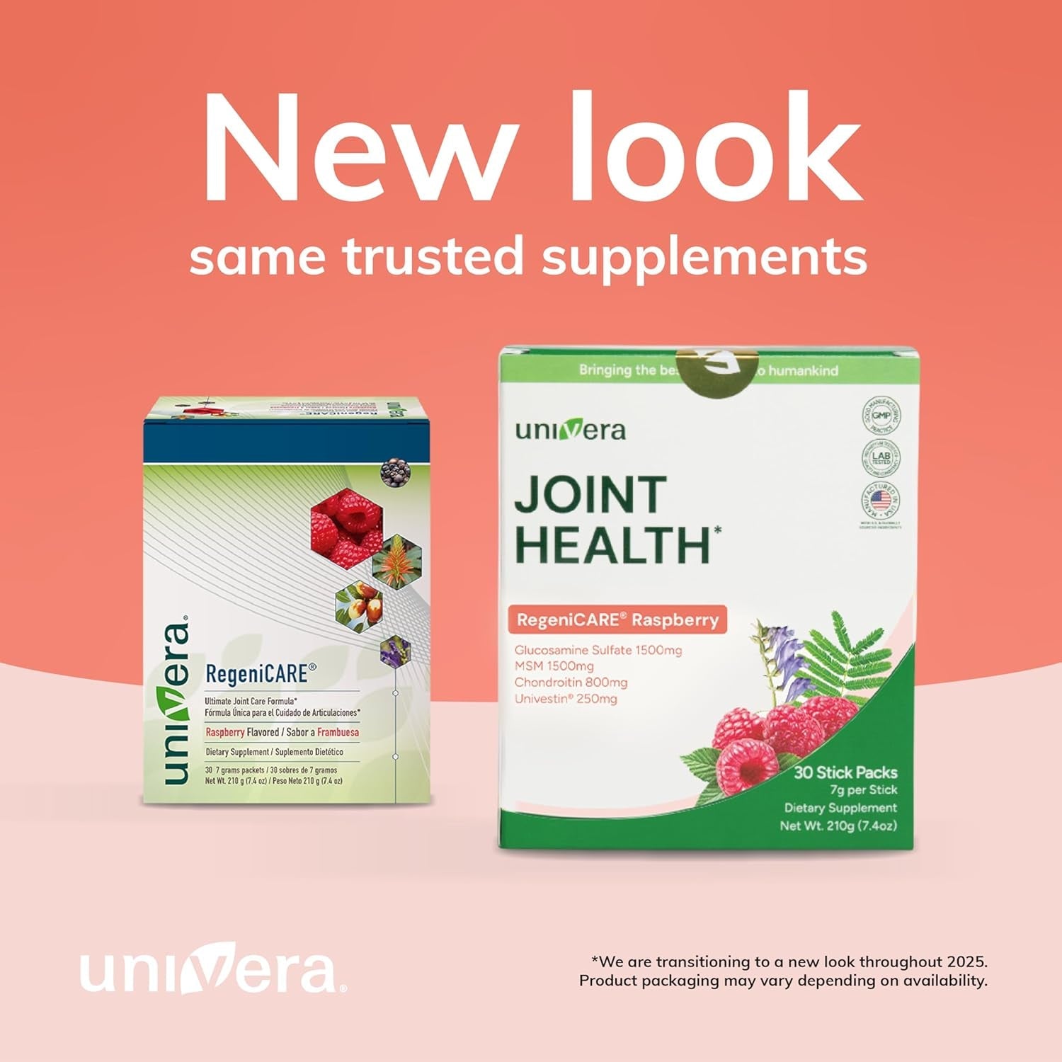 Glucosamine, Chondroitin, MSM with Univestin | Joint Support Powder Drink Mix for Mobility & Flexibility | Raspberry Flavor | 30-Day Supply (7G X 30 Sticks)