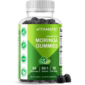 Vitamatic Moringa Gummies – Sugar-Free Botanical Extract – Green Superfood Supplement – Vegan, Pectin-Based, Non-Gmo – Plant-Based Gummies – 60 Count