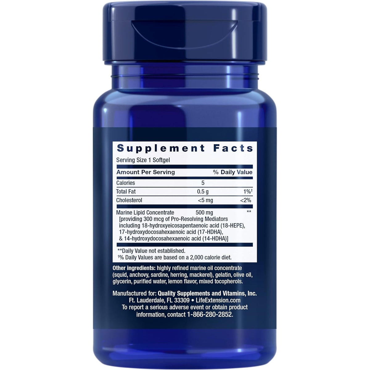 Life Extension Pro-Resolving Mediators, 18-HEPE, 17-HDHA, 14-HDHA, Supports the Body’S Natural Post-Inflammatory Response, Gluten Free, Non-Gmo, 30 Softgels