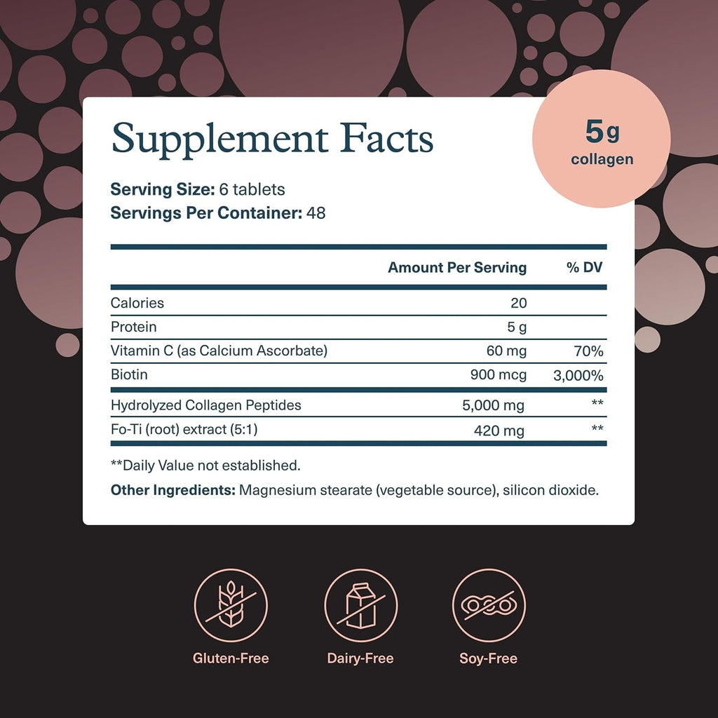Youtheory Men’S Collagen - 5,000 Mg Hydrolyzed Collagen Peptides - with Amino Acids, Vitamin C, & Natural Ingredients - Supports Joint, Muscle, Hair & Nail Health* - 290 Tablets (48-Day Supply)