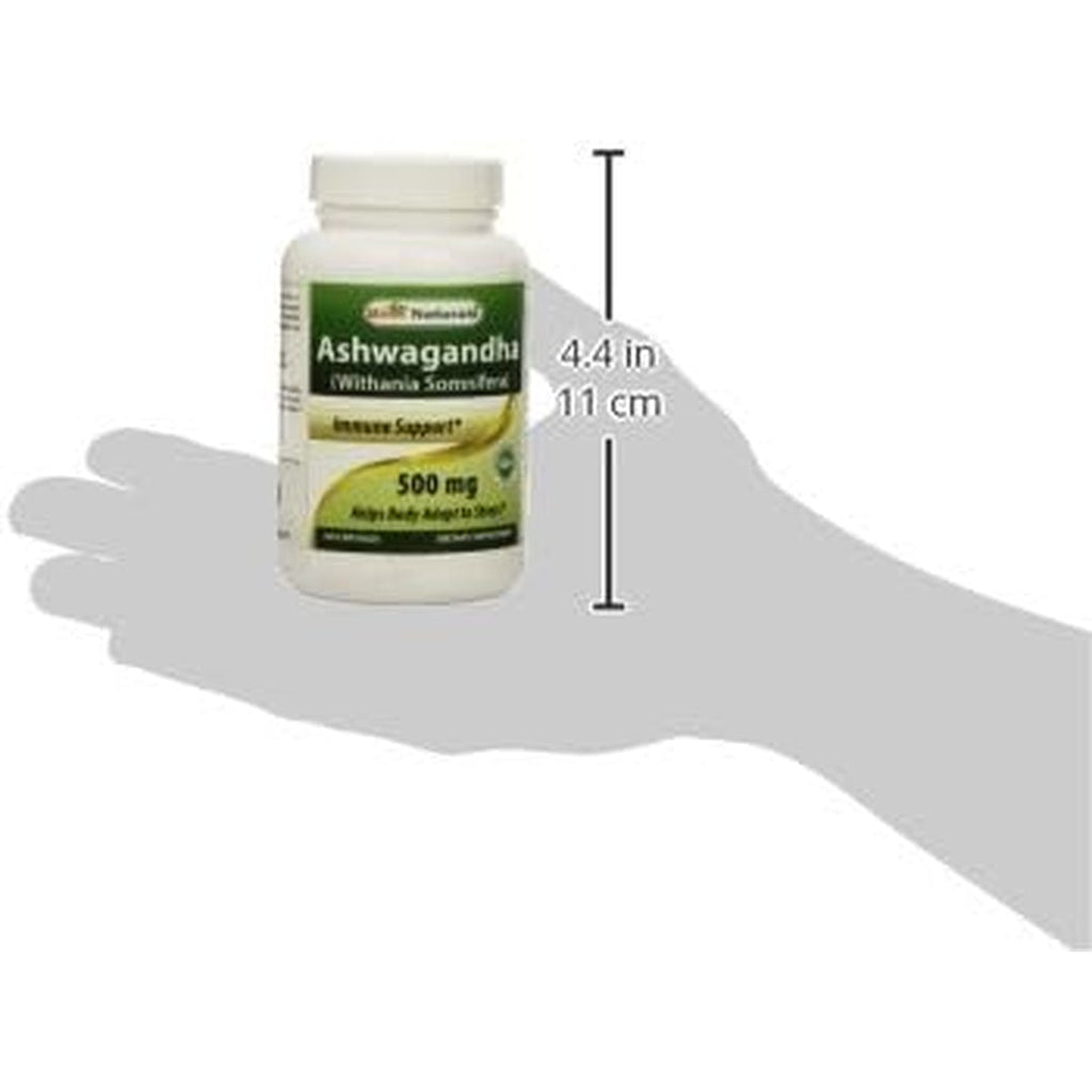Best Naturals Ashwagandha Capsules for Relaxing Stress and Mood, 500 Mg, 120 Count (Packaging May Vary)