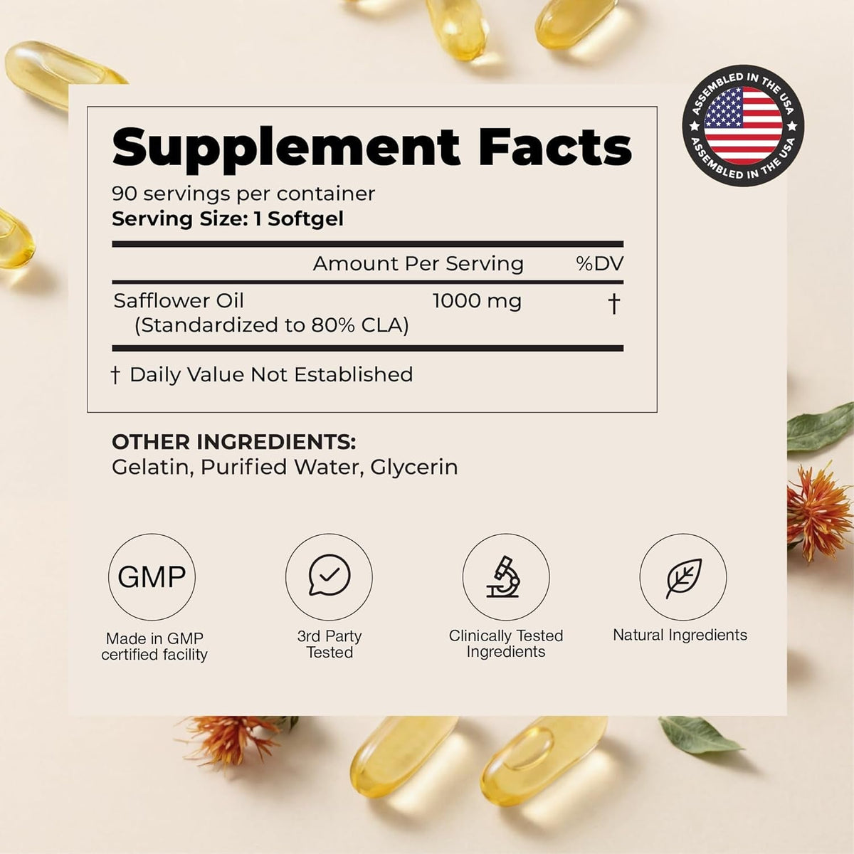 UNALTERED Belly Fat Burner for Men - Natural Weight Loss Pills to Support Reduced Body Fat, Preservation of Lean Muscle Mass, and a Healthy Metabolism - CLA Dietary Supplement - 90 Softgel Capsules