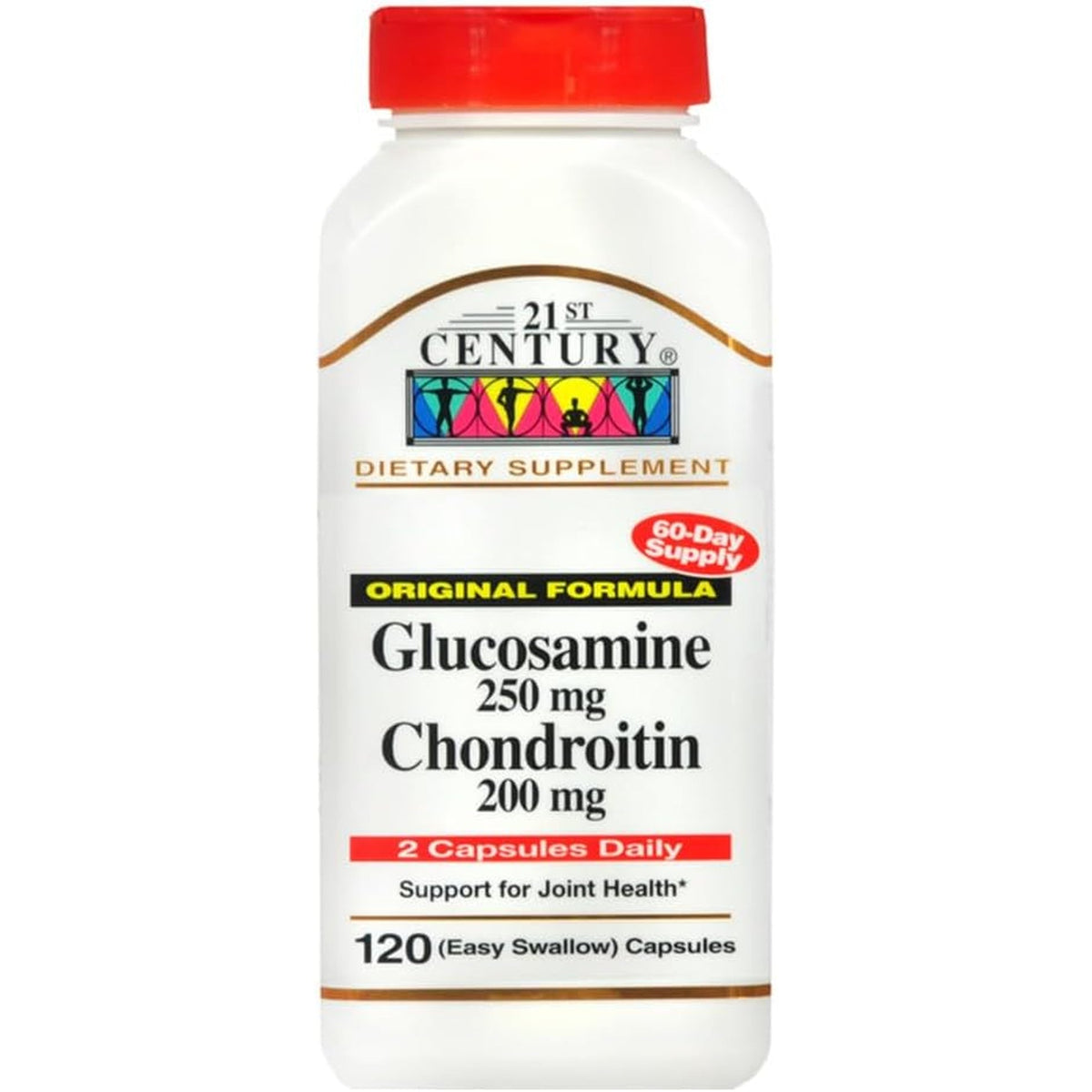21St Century Glucosamine 250 Mg and Chondroitin 200 Mg Capsules, 120 Count