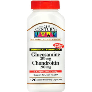 21St Century Glucosamine 250 Mg and Chondroitin 200 Mg Capsules, 120 Count