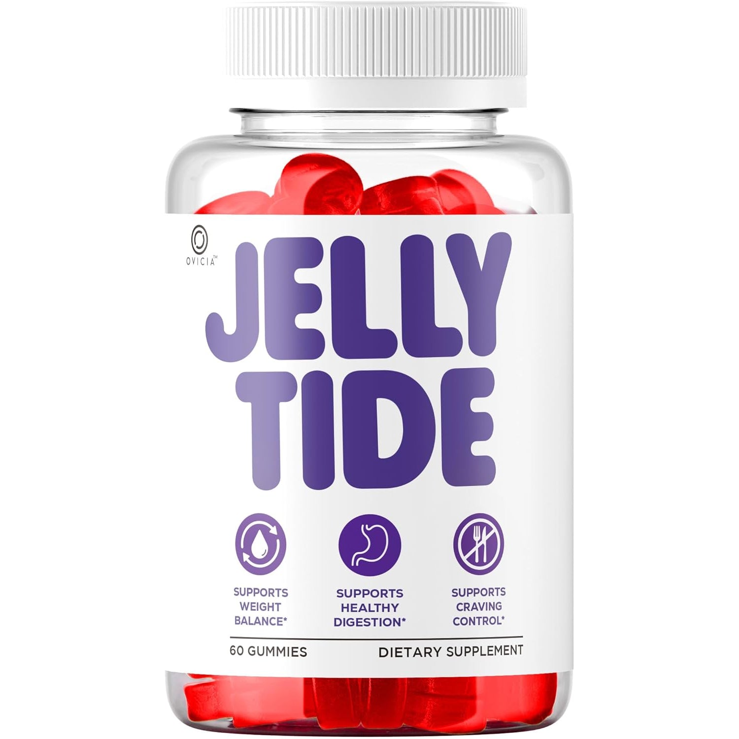 Jelly Tide Gummies - Official Jellytide Advanced Formula Premium plus Gummys All Natural Maximum Strength Jellytidegummies Support Vitamins Overall Health & Wellness, 60 Gummies for 1 Month