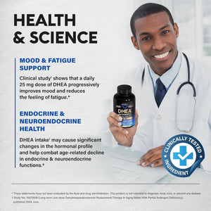 DHEA 25Mg - Micronized DHEA Supplement for Women & Men - Clinically Proven Strength & Bioavailable - Healthy Aging, Hormone Balance & Energy Level Support - Lab Tested - Vegan & NON-GMO - 120 Capsules