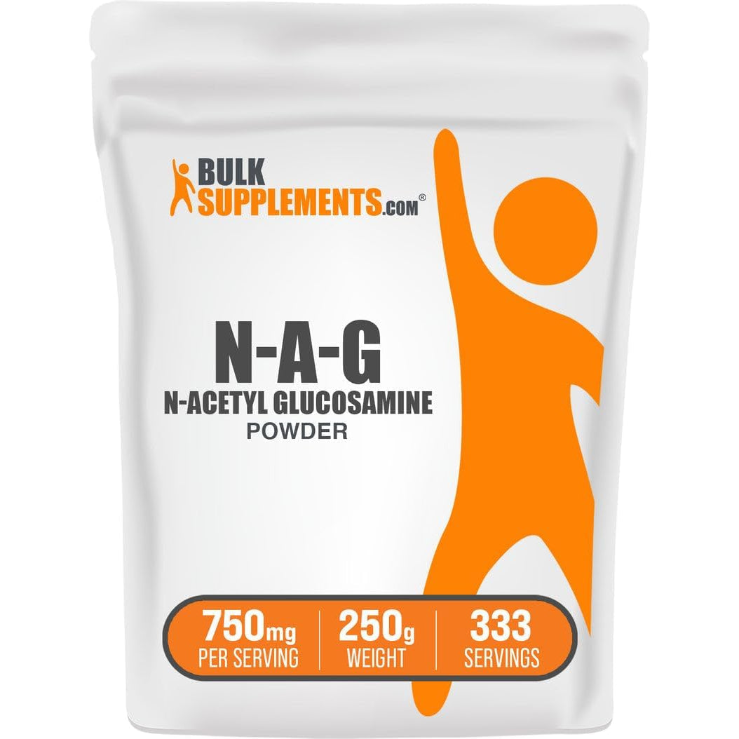 Bulksupplements.Com N-Acetyl Glucosamine Powder - NAG Powder, Glucosamine 750Mg, Nutritional Supplement - Gluten Free, 750Mg of per Serving, 250G (8.8 Oz) (Pack of 1)