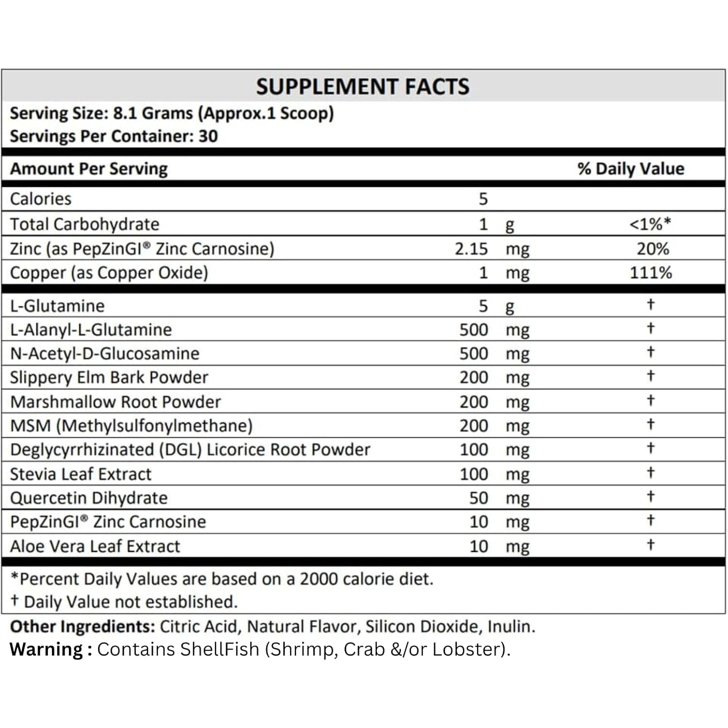 TERRA ORIGIN Healthy Gut Powder (Berry Flavor) |30-Servings with L-Glutamine, Zinc, Glucosamine, Slippery Elm Bark, Marshmallow Root and More!