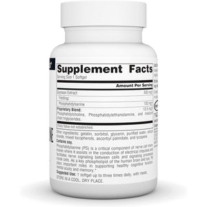 Source Naturals Phosphatidyl Serine Complex Stablilized Enzyme Supplement 500Mg - 100% Pure - 60 Softgels