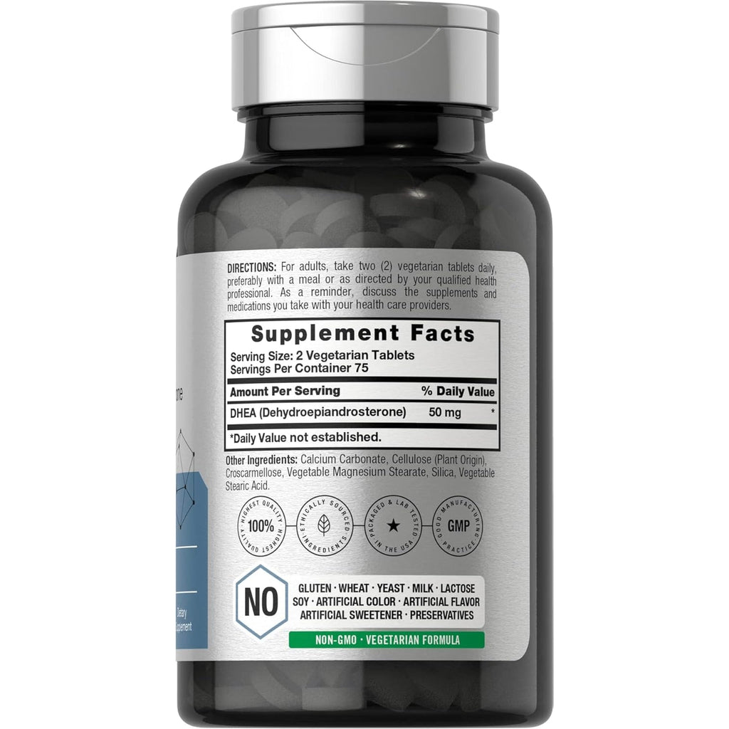 Horbäach DHEA 50Mg | 150 Tablets | Non-Gmo, Gluten Free Supplement