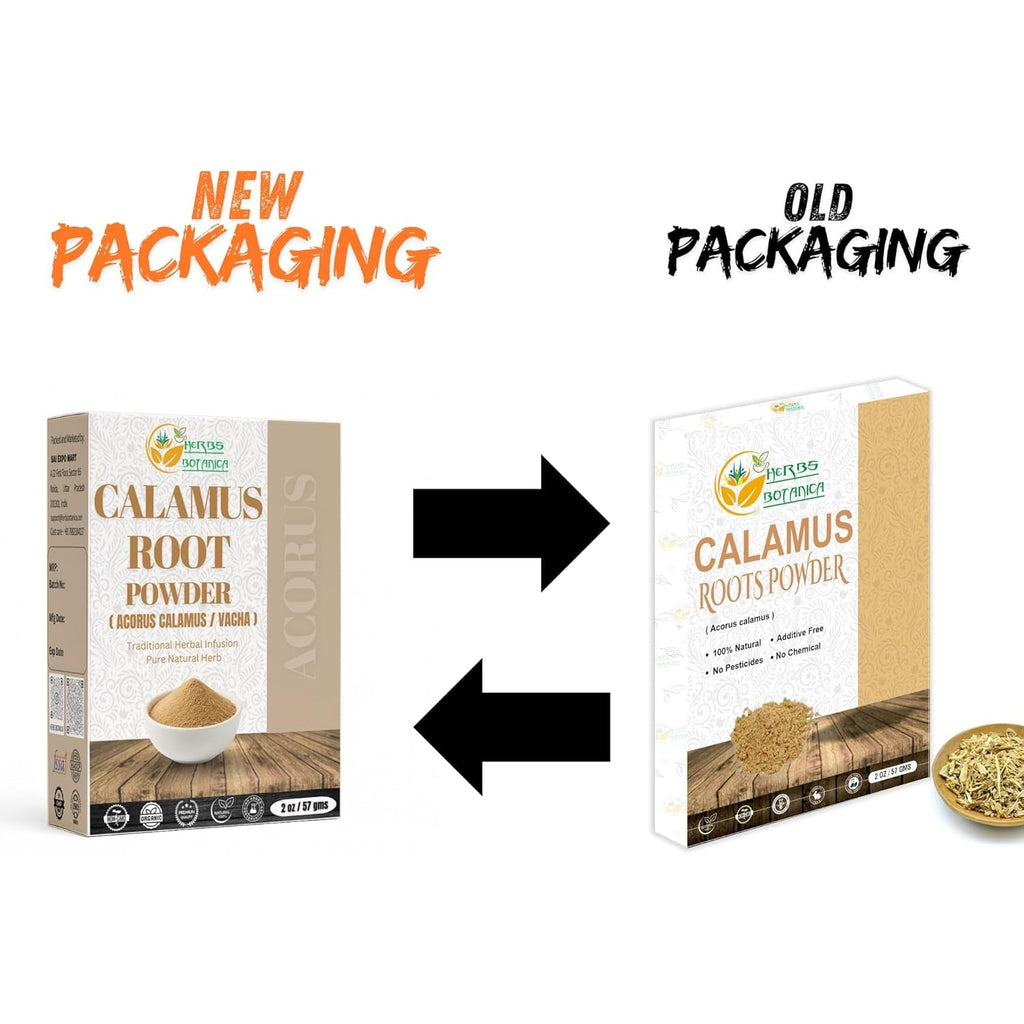Herbs Botanica Calamus Powder 100% Pure & Organic Acorus Calamus Root Powder for Herbal Tea, Wellness & DIY Use Finely Ground, Non-Gmo & Additive Free 2 Oz Pack