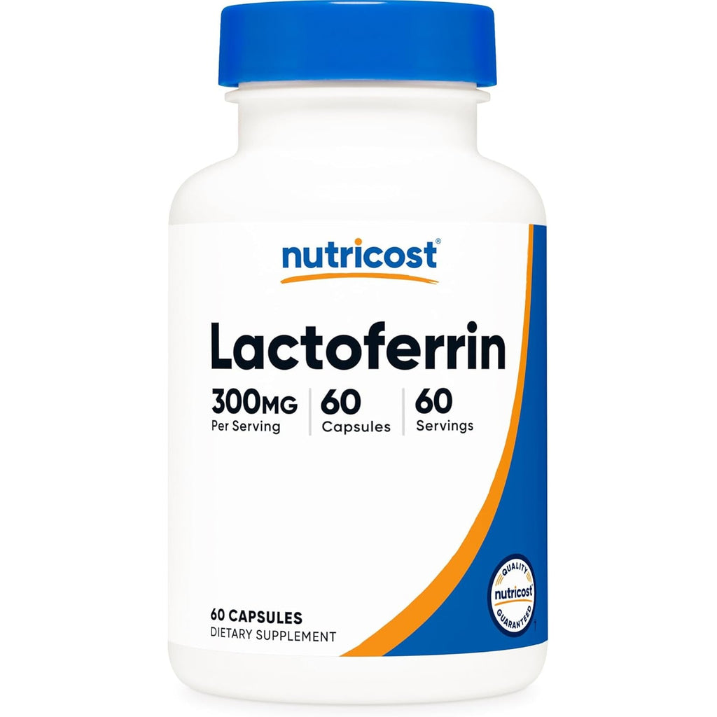 Nutricost Lactoferrin Capsules (60 Capsules, 300Mg) Third-Party Tested, Gluten-Free, Vegetarian, GMP Compliant, Non-Gmo Product - 60 Servings