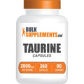 Bulksupplements.Com Taurine Capsules - Taurine Supplement, Taurine 2000Mg, Amino Acids for Heart Health, Taurine Pills - Gluten Free, 4 Taurine 500Mg Capsules per Serving (2000Mg), 360 Capsules