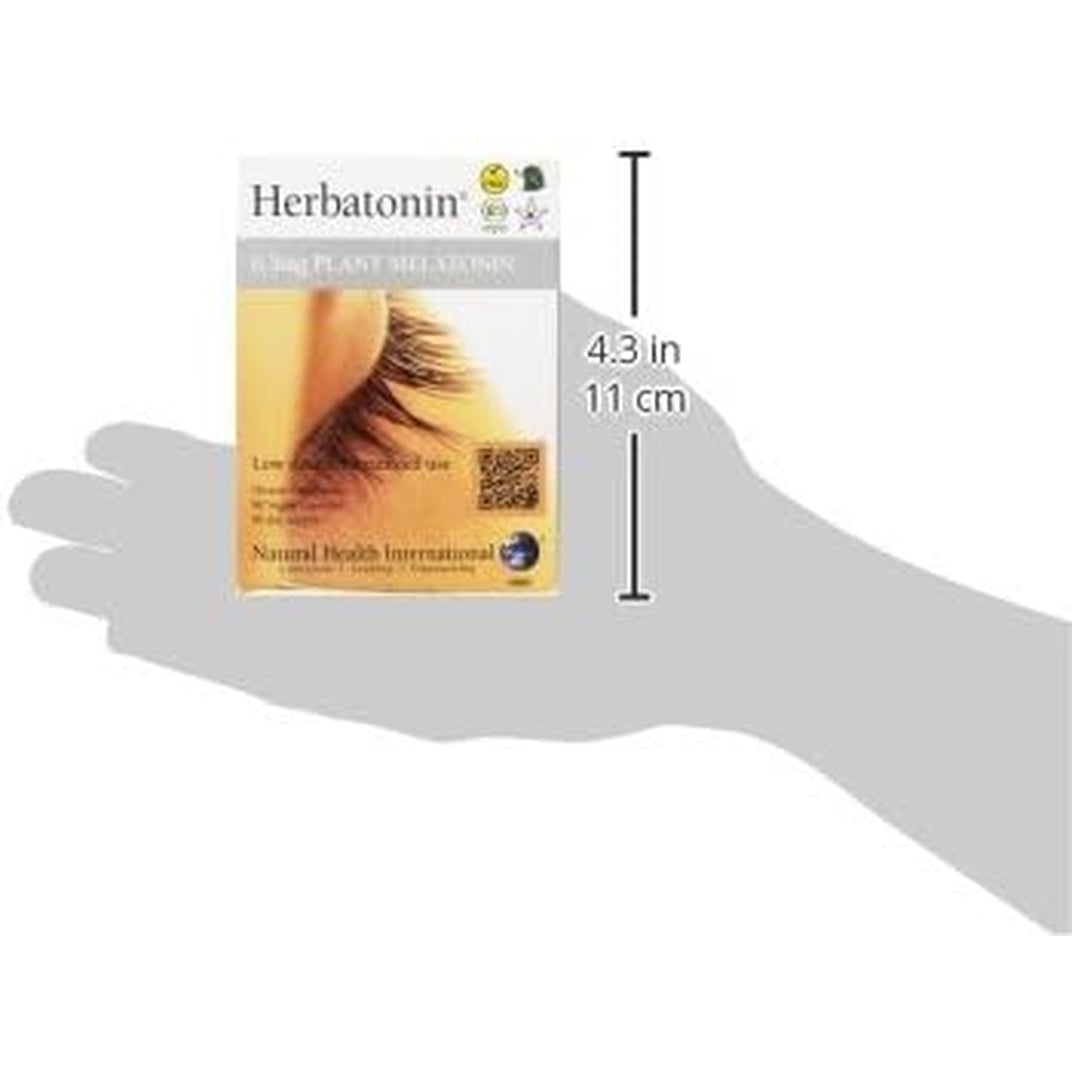 Herbatonin® 0.3 Mg – the First Plant-Based, Natural Vegan Melatonin Supplement (Phyto-Melatonin) - Low Dose Sleep Aid, Supports Circadian Rhythm & Cellular Health – 90 Capsules (90 Day Supply)