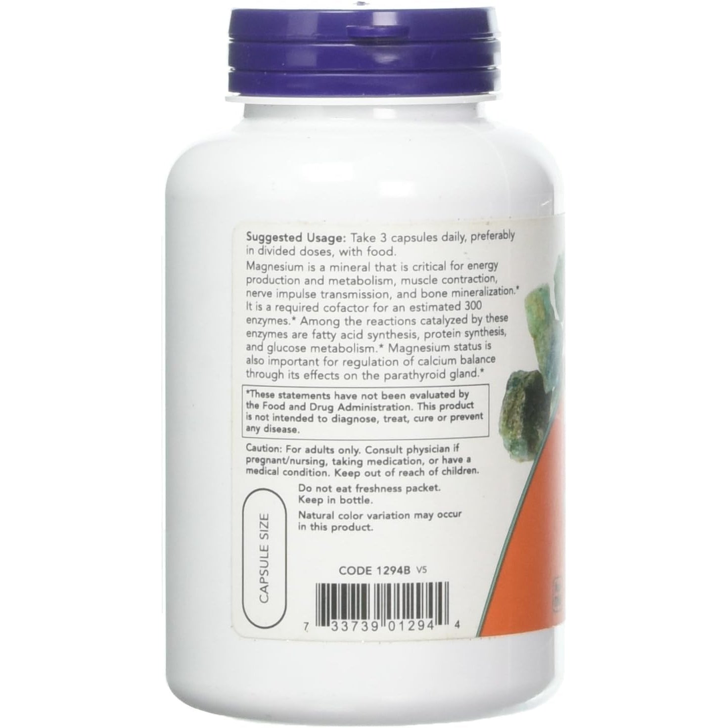 Now Foods Magnesium Citrate Caps- 120 Vcaps ( 2-Pack)
