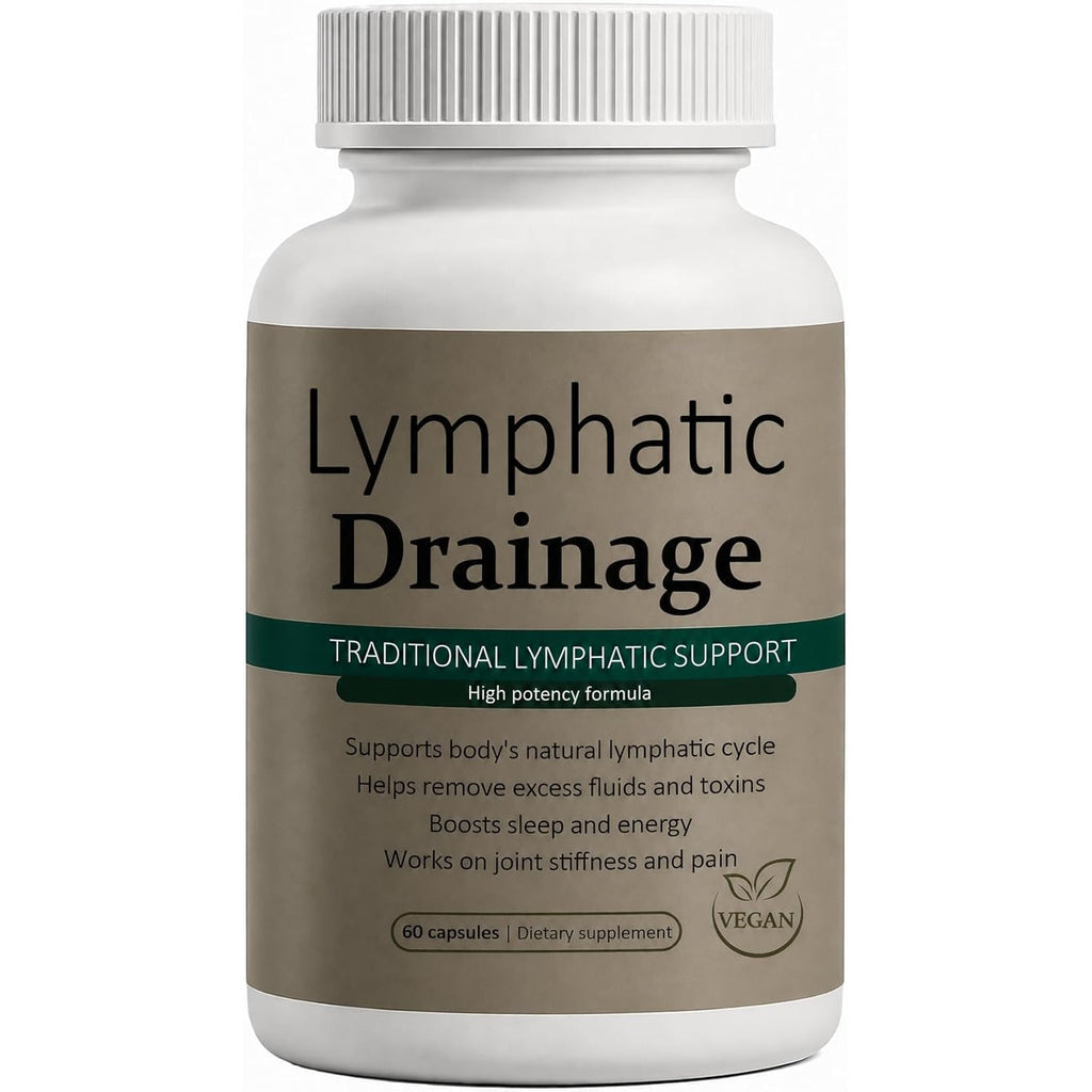 Lymphatic Drainage Capsules - New Maximum Potency Formula with Dandelion Extract, Cleavers Extract, Natural Ingredients, Vegan & Non-Gmo, 60 Capsules (1)