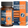 100 Billion Probiotics for Men and Women 27 Strains 5 Organic Prebiotics for Gut Digestive & Immune Health, Supports Diarrhea Gas Bloating, Non-Gmo, Zero Fillers – Made in USA丨60 Caps