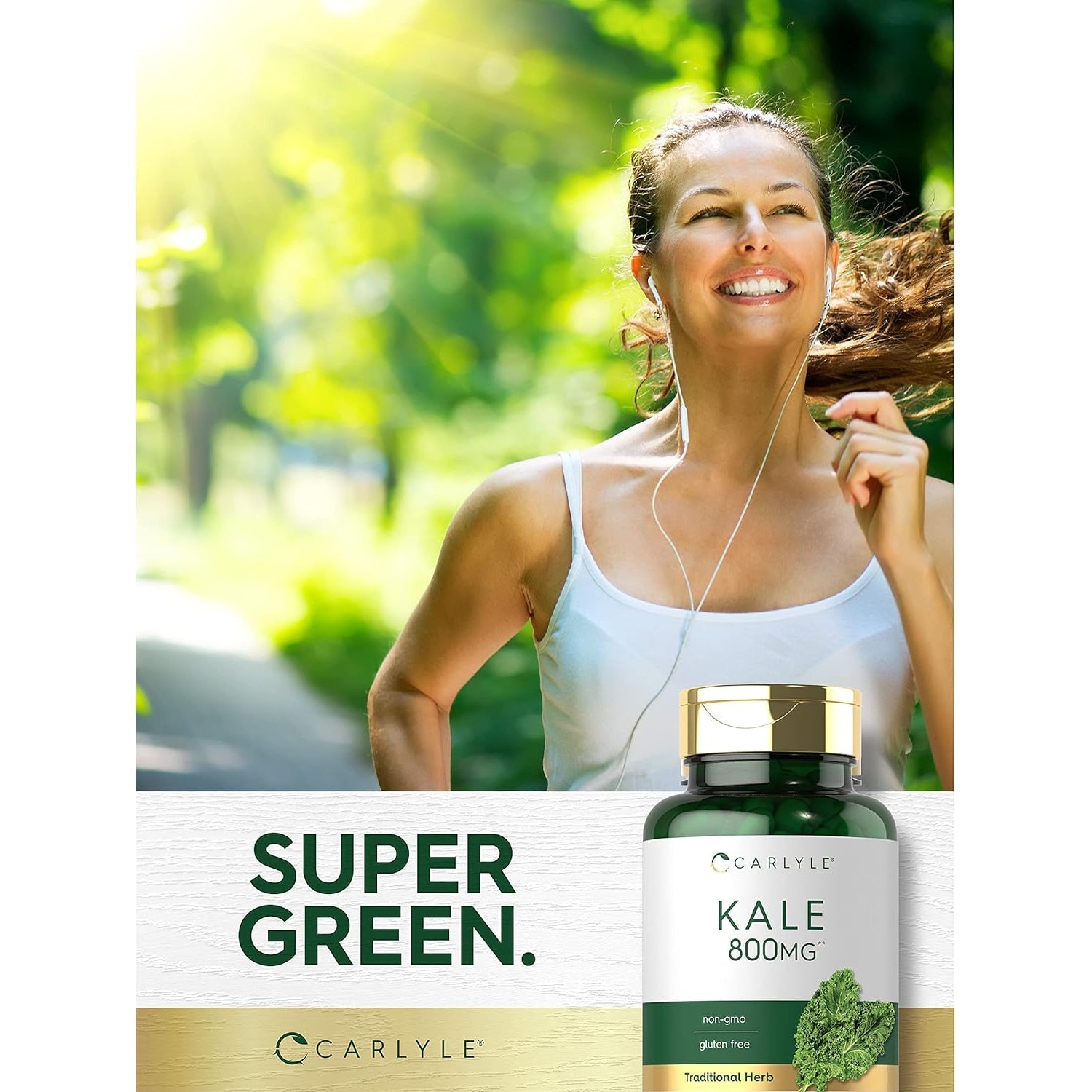 Carlyle Kale Supplement | 120 Capsules | Herbal Leaf Extract Formula | Non-Gmo & Gluten Free