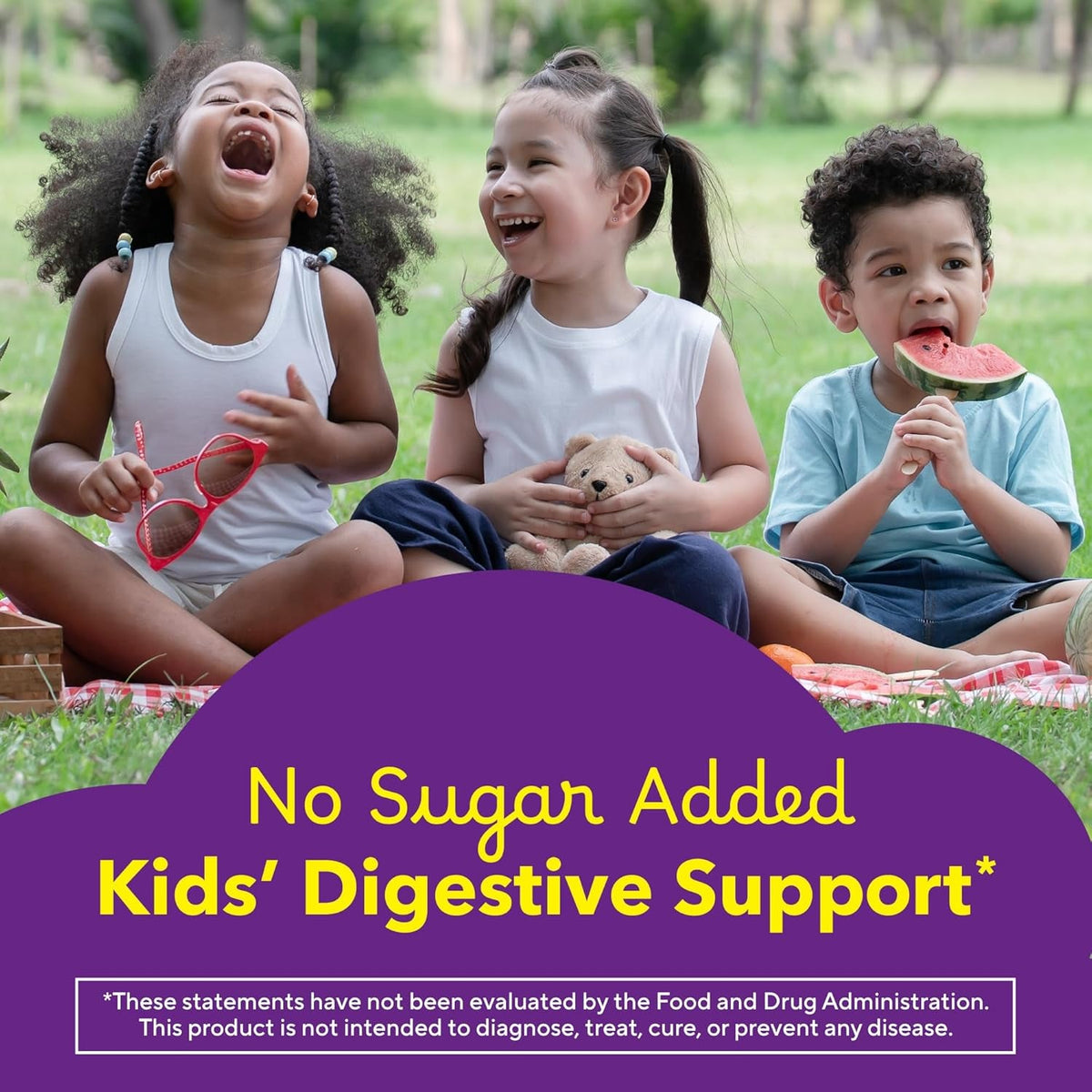 L’Il Critters Fiber Daily Gummy Supplement for Kids, for Digestive Support, Berry and Lemon Flavors, 90 Gummies