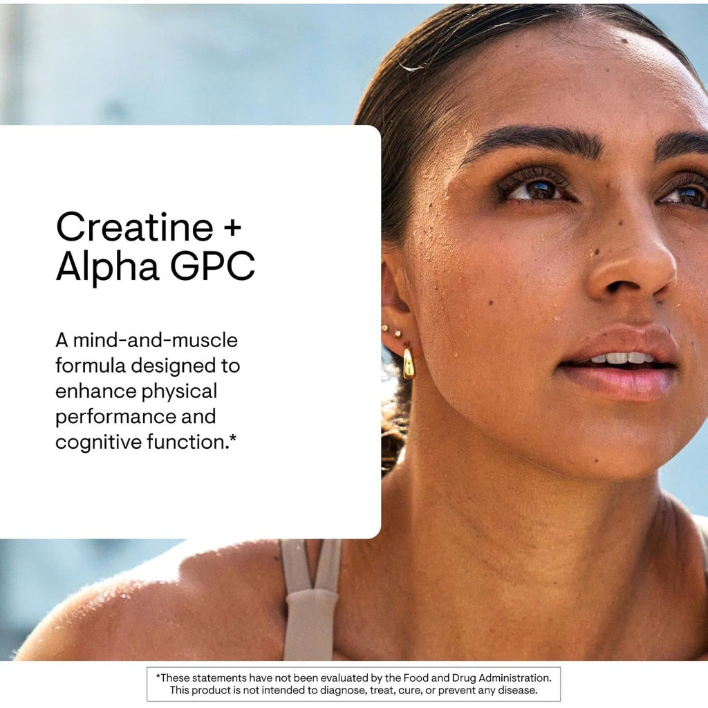 THORNE - Creatine + Alpha GPC - Micronized Creatine Monohydrate Powder - Support for Muscles & Cognitive Function* - for Women & Men - Watermelon Lemonade - NSF Certified for Sport - 30 Servings