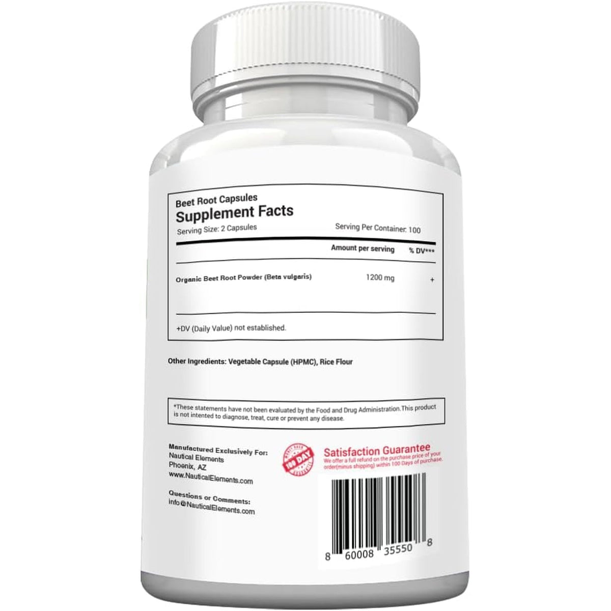 Beet Root Capsules - 1200Mg per Serving - 200 Beet Root Powder Capsules - Beetroot Powder Supports Blood Pressure, Athletic Performance, Digestive, Immune System (Pure, Non-Gmo & Gluten Free