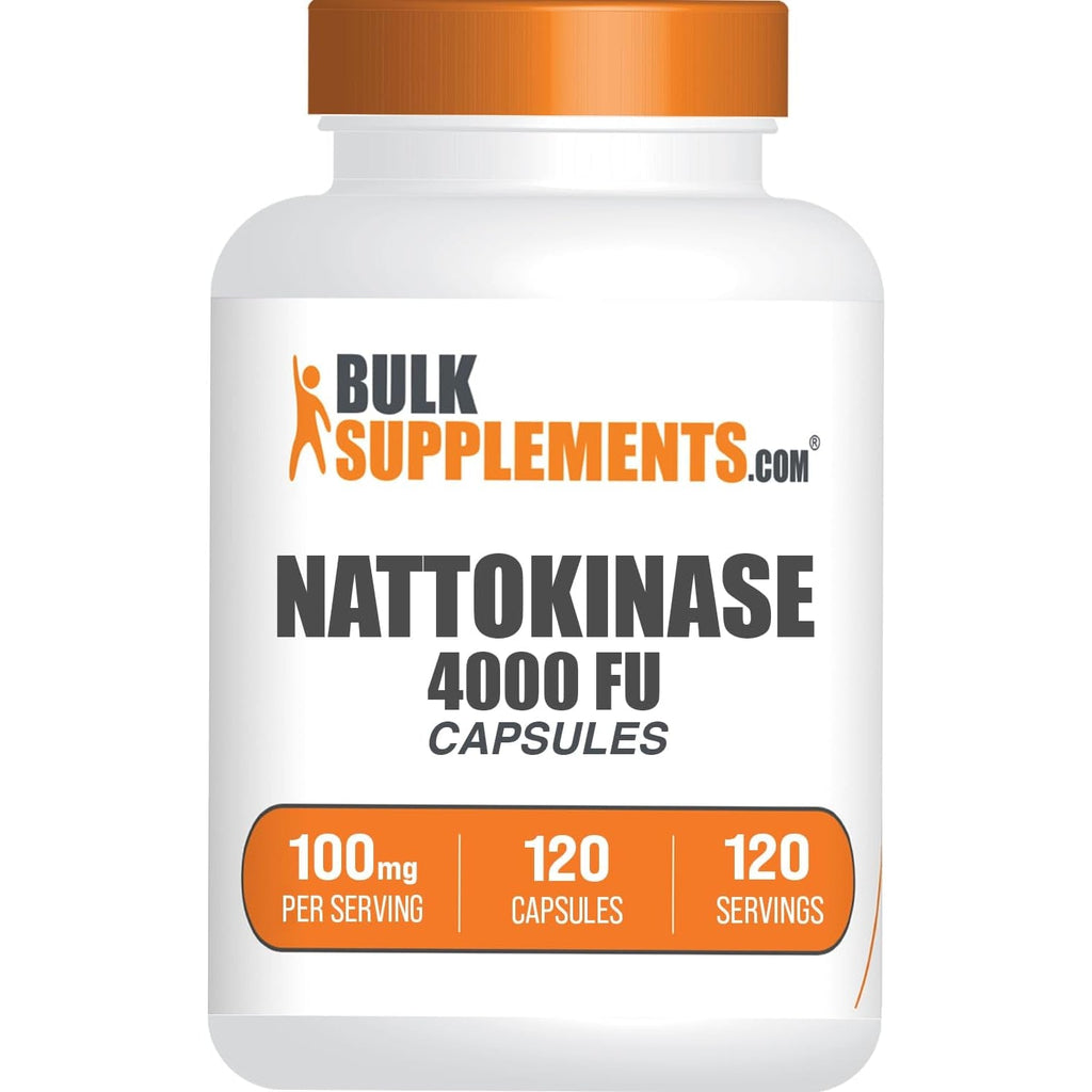 Bulksupplements.Com Nattokinase 4000 FU Capsules - Nattokinase Supplement, Sourced from Natto Extract, Nattokinase 100Mg - Gluten Free, 1 Capsule per Serving, 120 Capsules (Pack of 1)