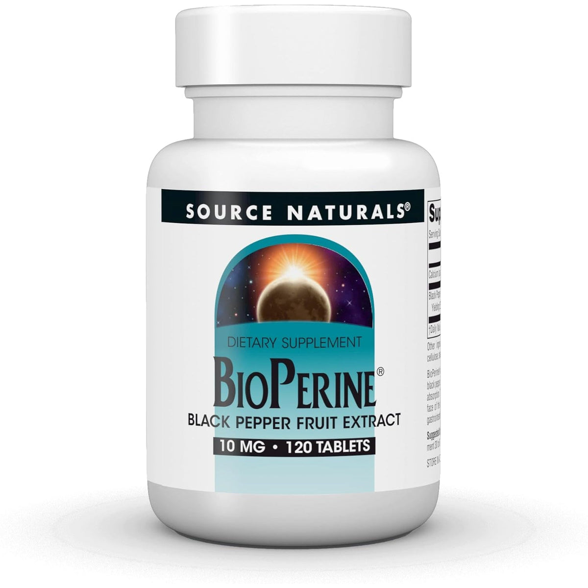 Source Naturals Bioperine - Black Pepper Fruit Extract, Promotes Nutrient Absorption* 10 Mg, 120 Tablets