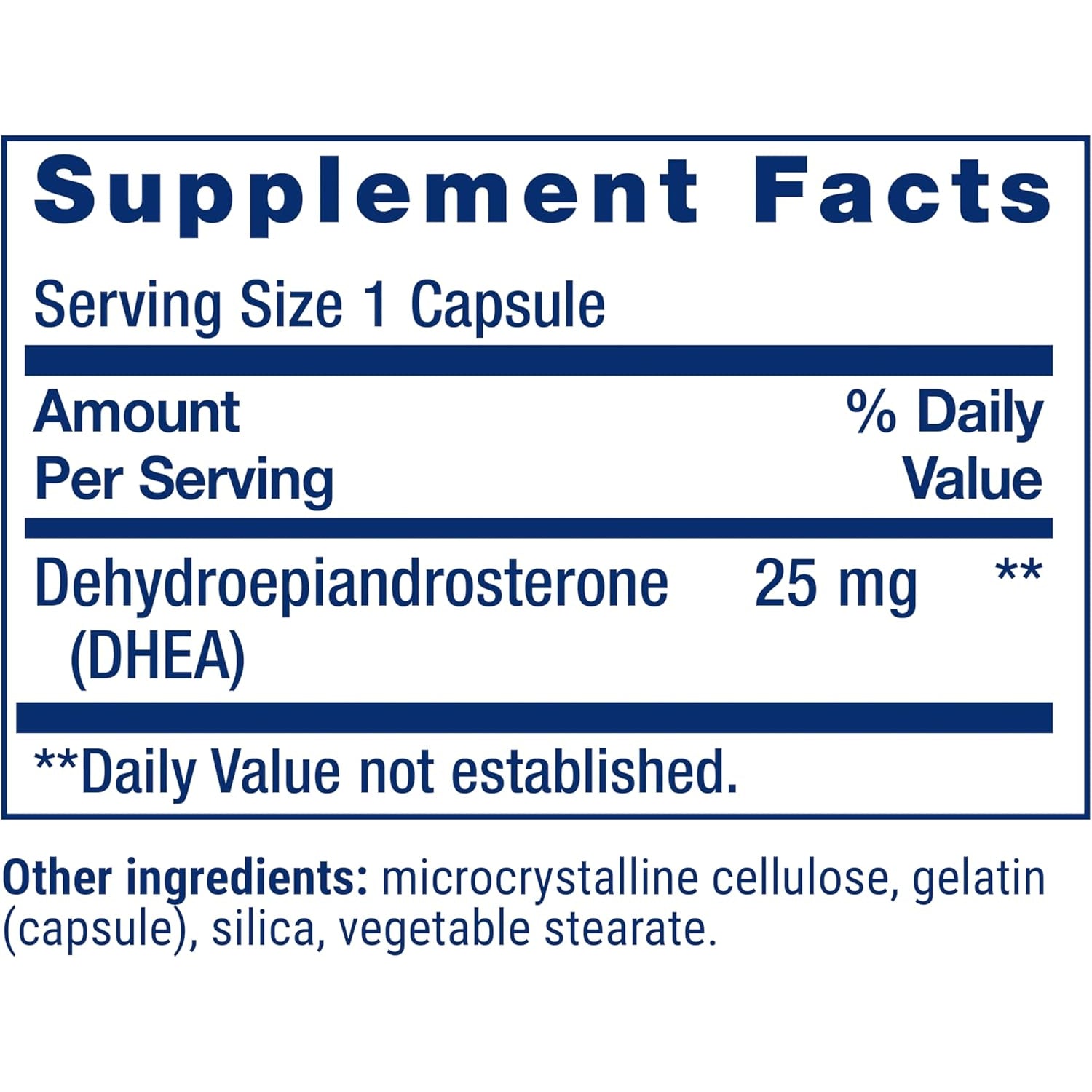 Life Extension DHEA 25 Mg – Supplement for Hormone Balance, Immune Support, Sexual Health, Bone & Cardiovascular Health and Anti-Aging and Mood Support – Gluten-Free, Non-Gmo – 100 Capsules