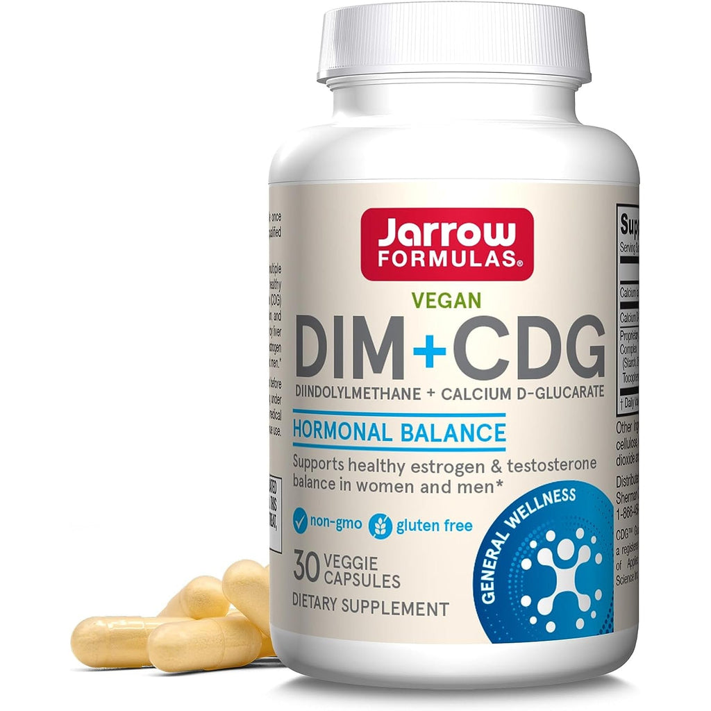 Jarrow Formulas - DIM plus CDG Veggie Capsules - 30 Count - DIM Supplement for Hormone Balance - Non-Gmo, Gluten-Free