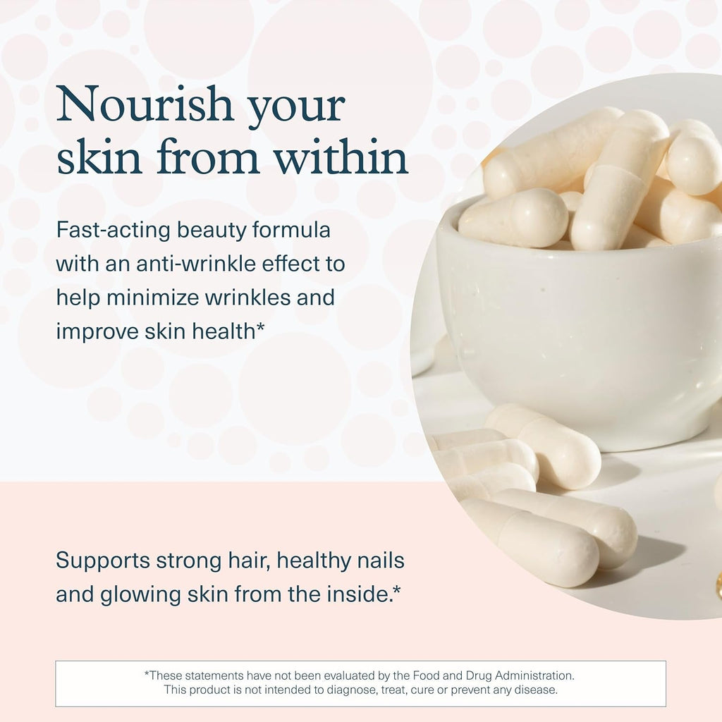 Youtheory Concentrated Effect Collagen with Verisol - Collagen Peptides with Vitamins C & B - Supports Hair, Nails, Bones & Joints* - 180 Tablets (60-Day Supply)