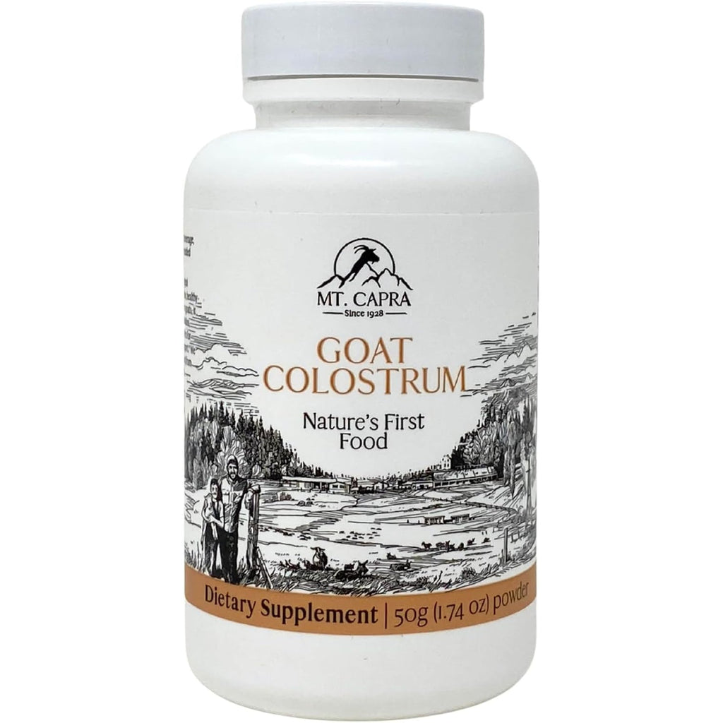Mt. Capra Goat Colostrum | for Healthy Immune System, Gut, and Athletic Performance | Grass-Fed, High in Immunoglobulins | 17 Servings - 50 Grams