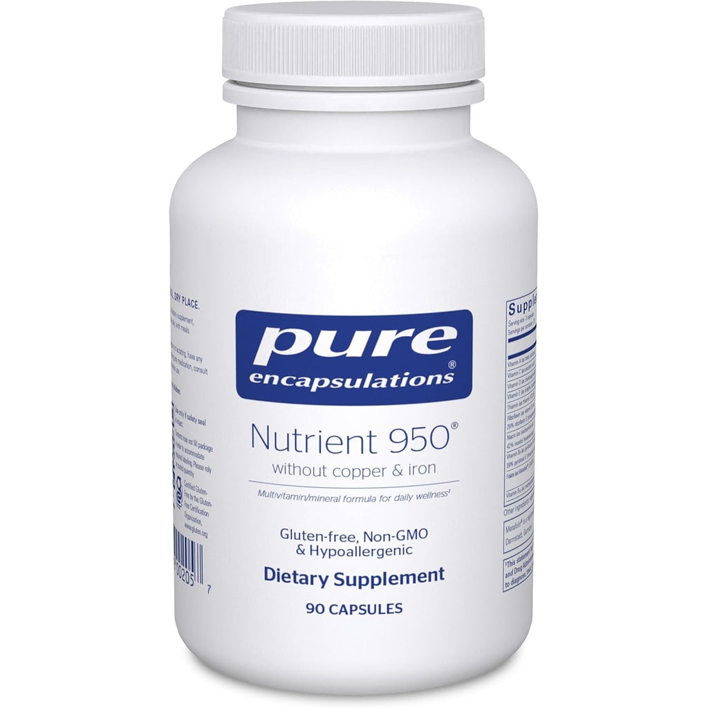 Pure Encapsulations Nutrient 950 without Copper & Iron | Hypoallergenic Multi-Vitamin/Mineral Formula for Optimal Health | 90 Capsules