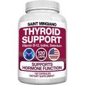 Thyroid Support Supplement with Iodine |120 Capsules to Help Body Mass & Improve Energy, Cardiovascular, Energy & Focus Formula | 14 Natural Vitamins