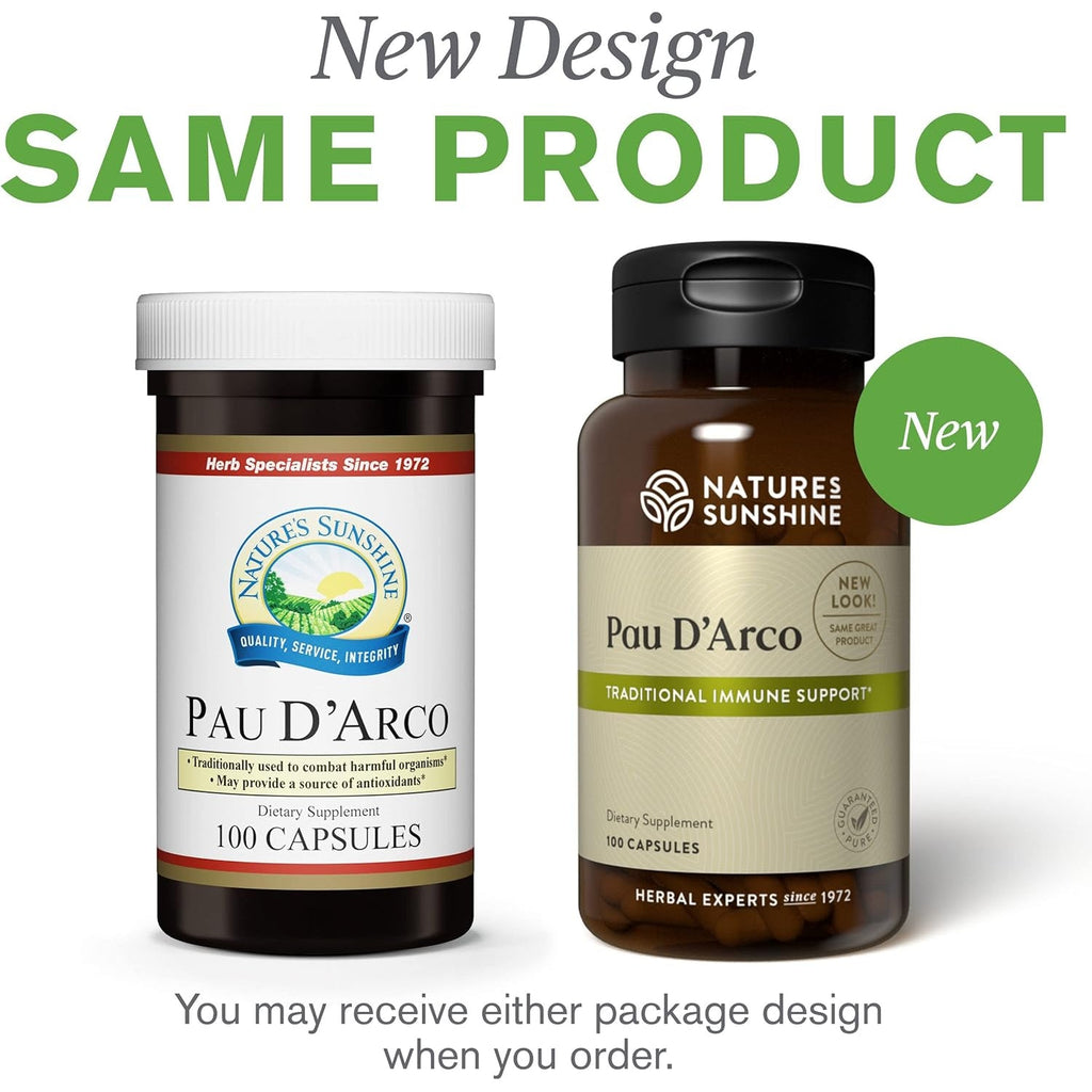 Nature'S Sunshine Pau D’ Arco, 100 Capsules | Supports the Immune System, Provides Antioxidants, and Assists the Natural Detoxification Process