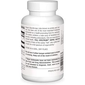 Planetary Herbals Full Spectrum Nopal Cactus, Prickly Pear Cactus, 1000 Mg, with Prickley Pear Leaf - 120 Tablets