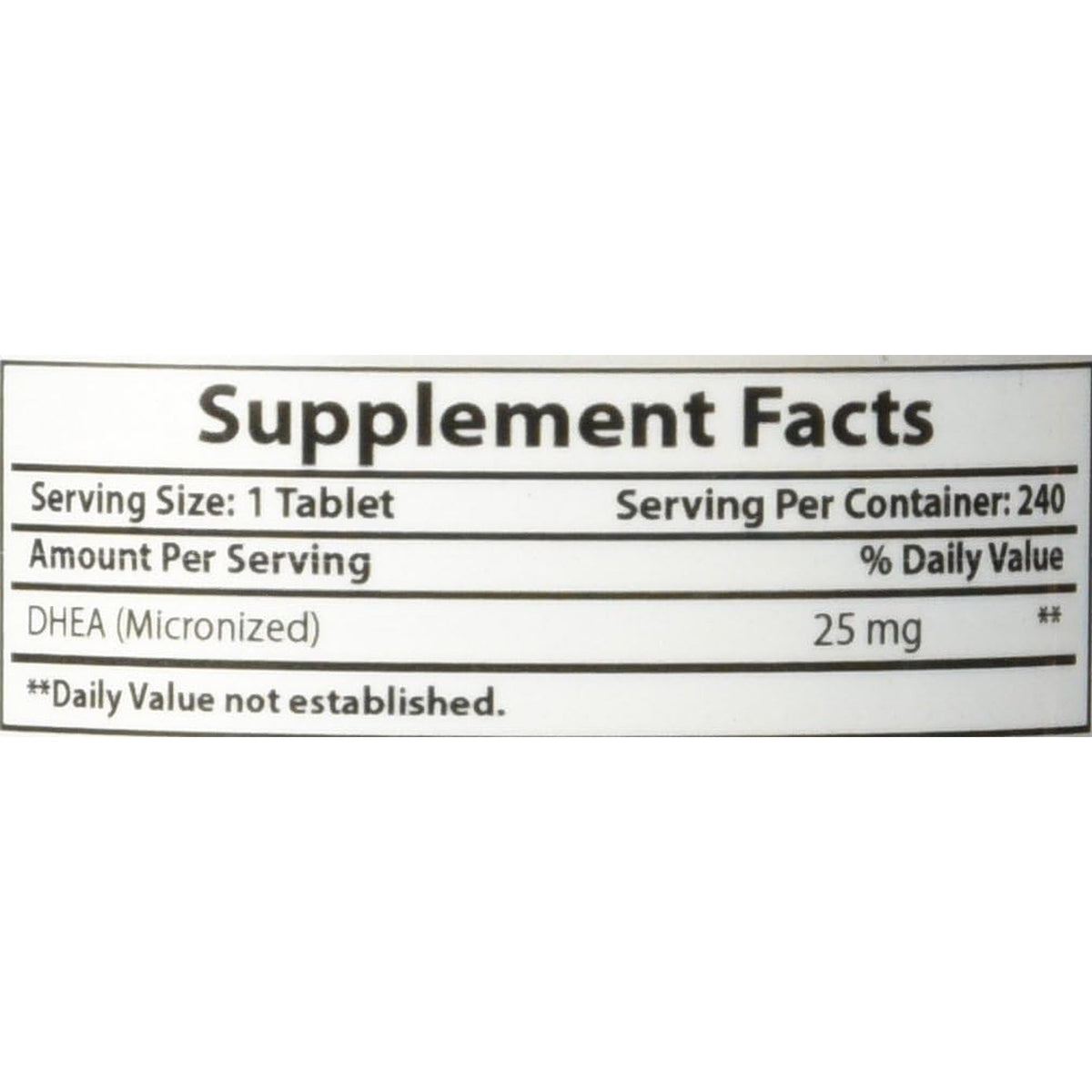 Best Naturals Dhea 25Mg Supplement 240 Tablets - Supports Balanced Hormone Levels for Men & Women - Promotes Healthy Aging - USA Manufactured
