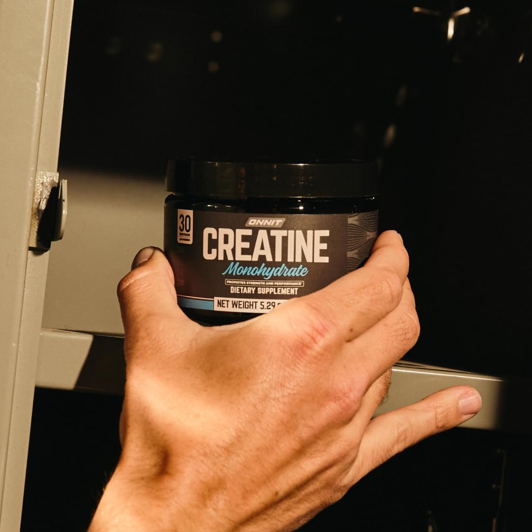 ONNIT Creatine Monohydrate Powder, IGEN(TM) Non-Gmo Tested 5G Premium Creatine for Muscle Strength, Power and Lean Mass, Supports Brain Health, Brain Cellular Energy, Unflavored, 30 Servings, 5.29 Oz