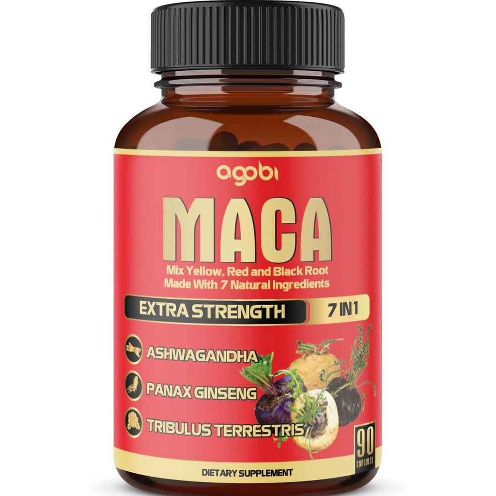 Maca Root Capsules - Supports Natural Health - Energy - Performance & Mood Supplement - Enhanced Blood Flow 3-Month Supply