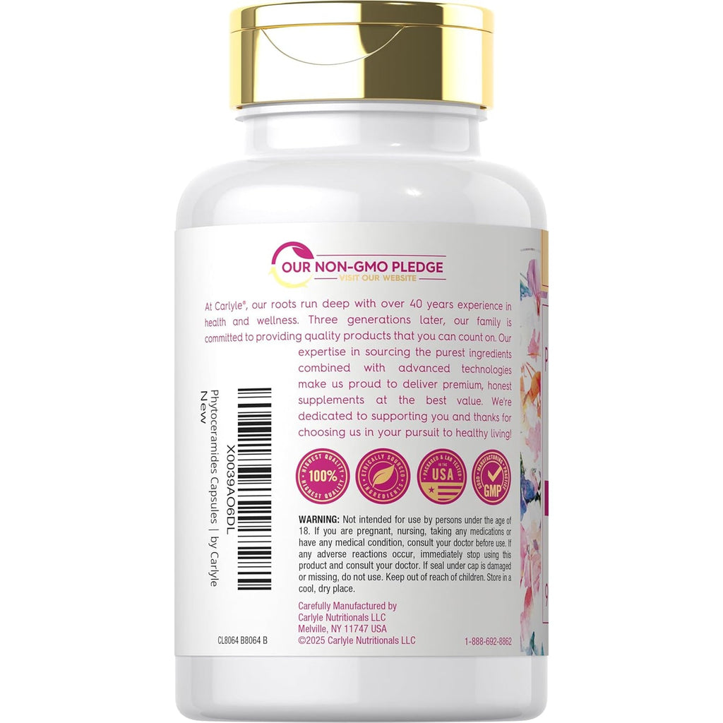 Carlyle Phytoceramide Supplement | 90 Capsules | with Organic Sweet Potato | Beauty Formula Complex | Vegetarian, Non-Gmo and Gluten Free