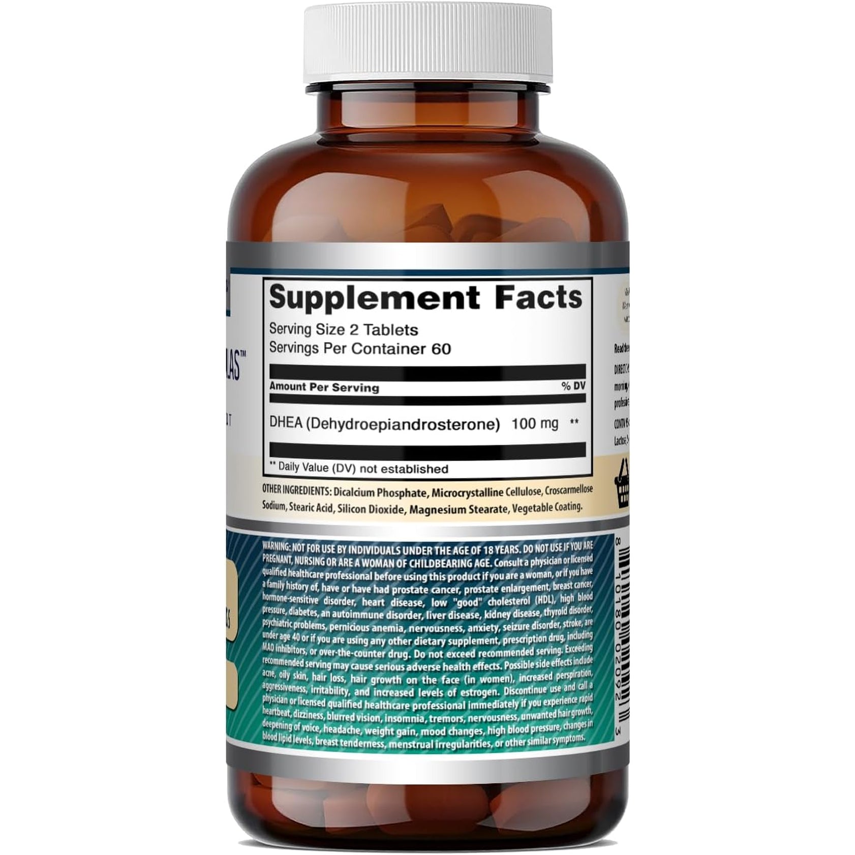 Amazing Formulas DHEA 100 Mg per Serving | 120 Tablets Supplement | (Dehydroepiandrosterone) | Non-Gmo | Gluten-Free | Made in USA